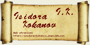 Isidora Kokanov vizit kartica